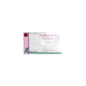 Pyrexin 80mg supp 1