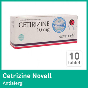 Cetirizine 10mg tab novell 001